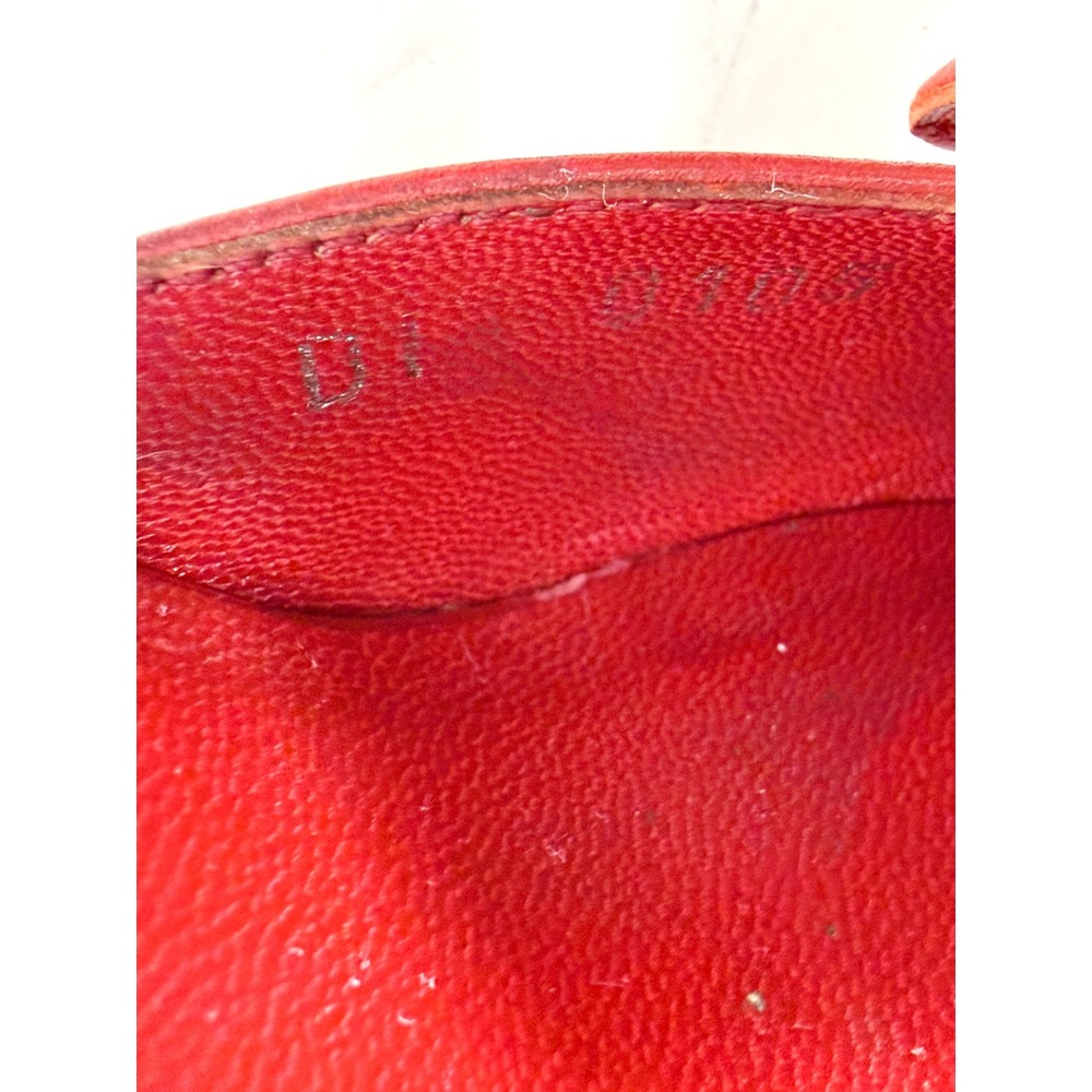 Dior Spring 2005 Red Leather Whipstitch CD Buckle dOrsay Block Heels 41 - Picture 7 of 12
